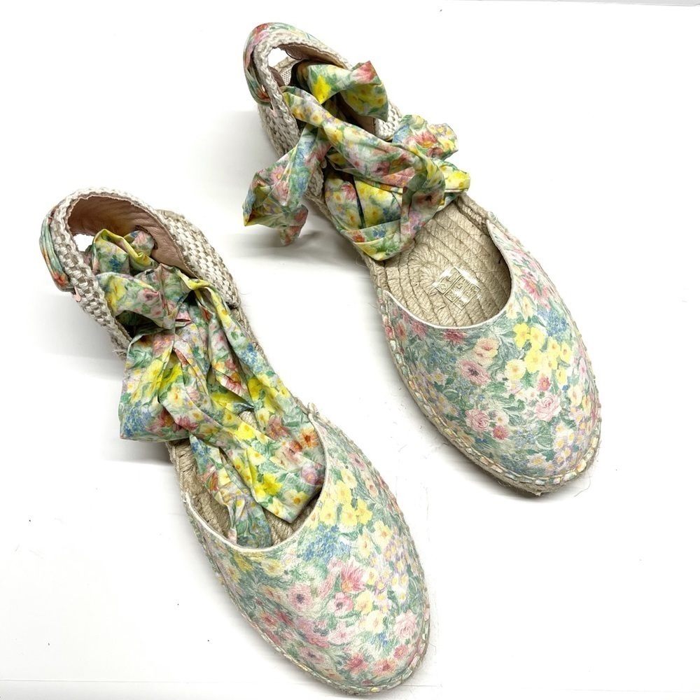 Manebi x LoveShackFancy Valencia Espadrilles Rainbow Skies